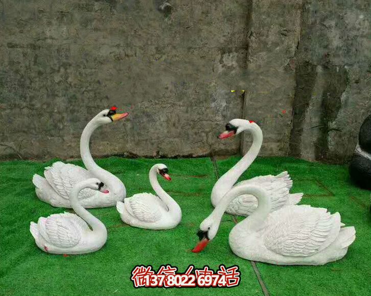 雕塑仿真天鵝，裝飾庭院、酒店、別墅等空間