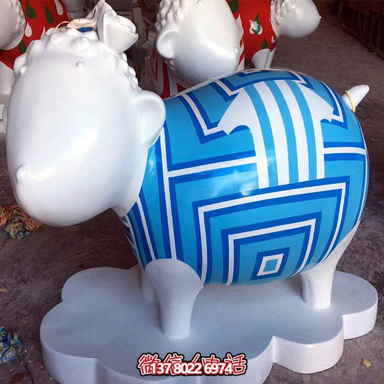 彩繪仿真羊雕塑——商場(chǎng)、公園、廣場(chǎng)的精美裝飾