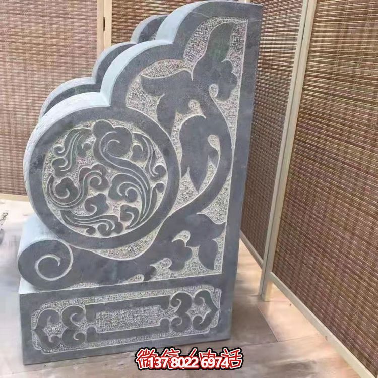 傳統(tǒng)石刻抱鼓，點綴仿古庭院