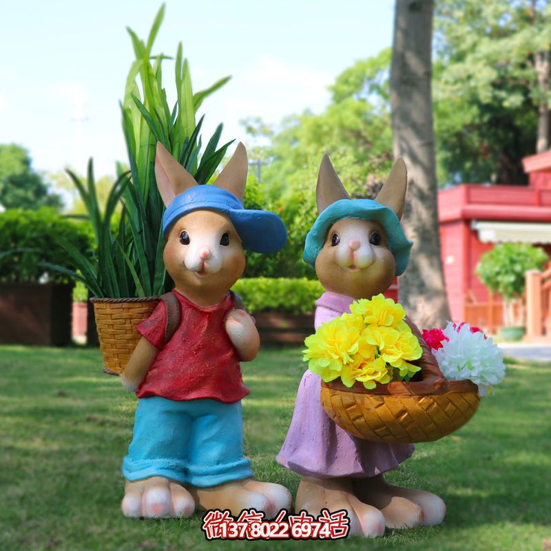 玻璃鋼兔子雕塑，只有可愛(ài)而不失大氣！