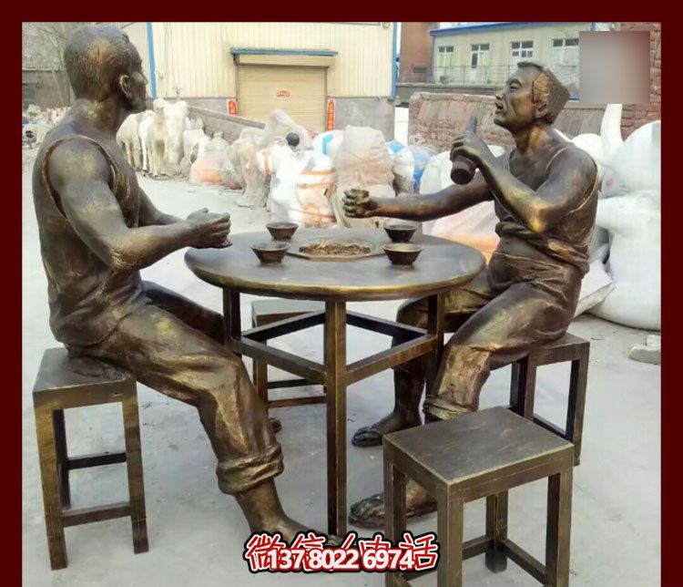 傳承文化，融入雕塑，銅雕人物給你一個(gè)古典的庭院別墅