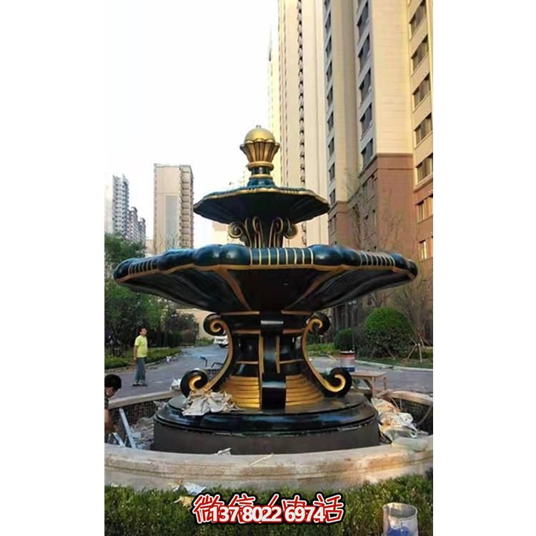 歐式風(fēng)格石雕大型噴泉雕塑，點(diǎn)綴別墅小區(qū)