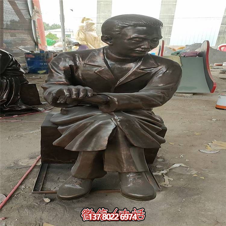 玻璃鋼仿銅人物景觀(guān)擺件