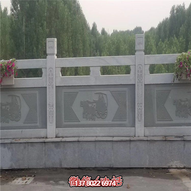 精美大理石浮雕欄桿擺件，為公園裝飾添彩