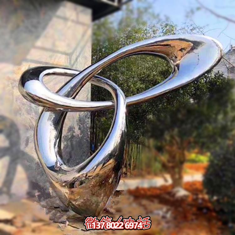 精致不銹鋼圓環(huán)擺件，提升園林景觀美感