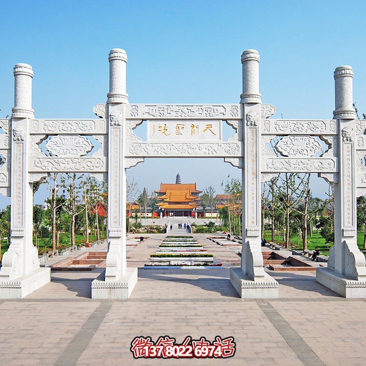 精美大理石石雕多門牌坊雕塑，讓你領(lǐng)略大理景區(qū)的精彩