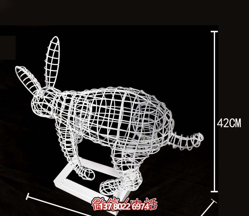 鏤空不銹鋼兔子雕塑，為您的室內(nèi)裝飾添彩