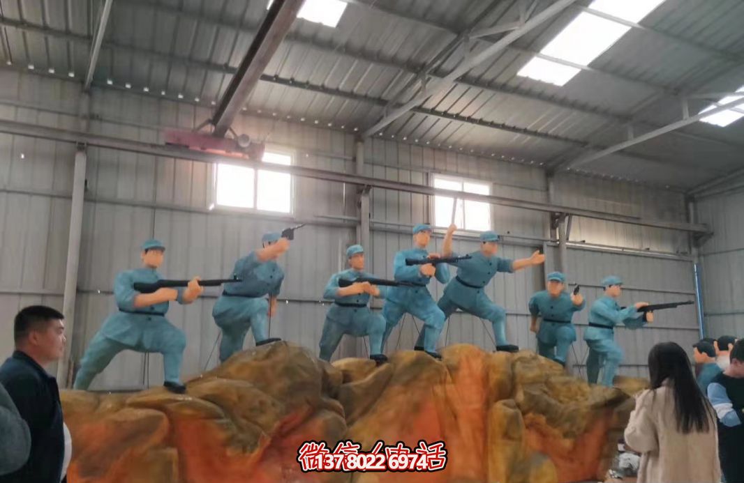 玻璃鋼抗戰(zhàn)英雄仿真雕塑景觀(guān)裝置