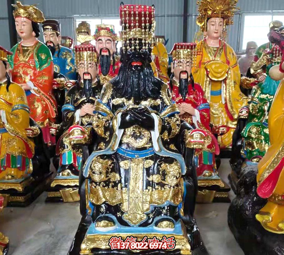 玻璃鋼彩繪龍王雕塑，傳承古老文化