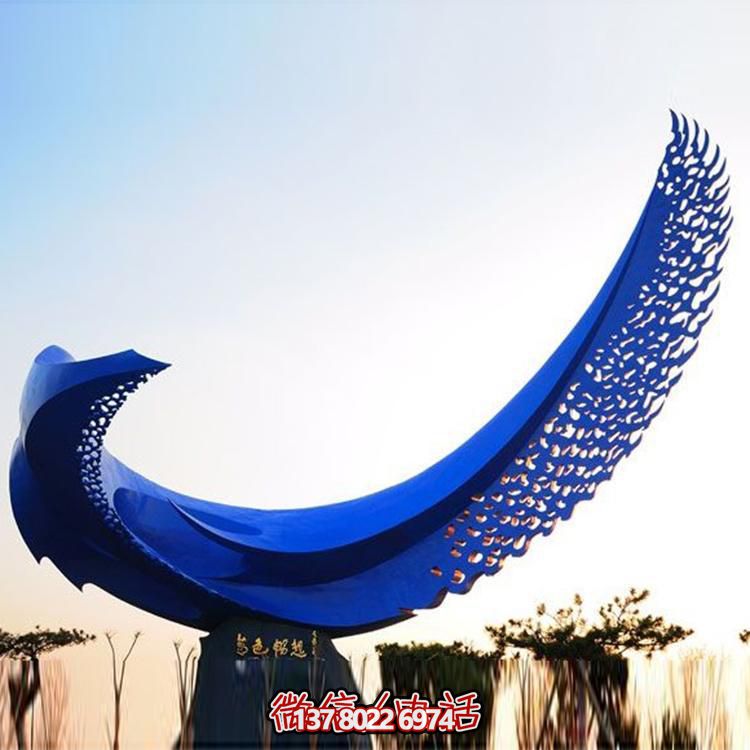 不銹鋼雕塑裝置，繽紛綠化帶景觀