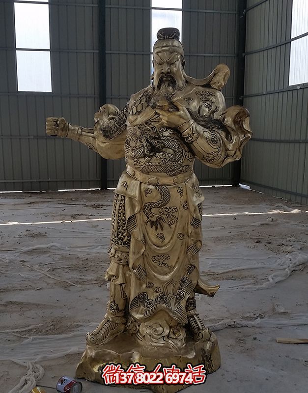 開業(yè)大吉，關(guān)公佛像黃銅雕塑，招財(cái)進(jìn)寶