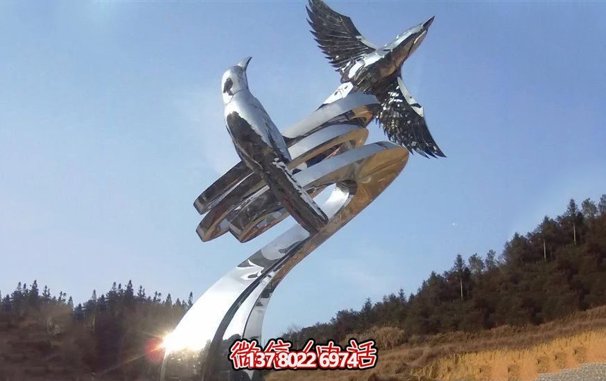 不銹鋼和平鴿雕塑，營造和諧的園林景觀