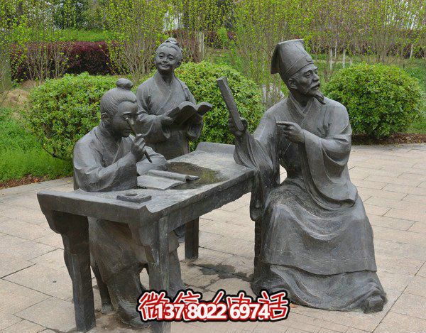 古代庭院景區(qū)，一起讀書、雕塑、感受古風