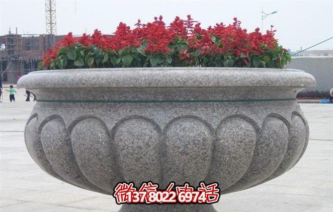 精美大理石花盆雕塑，點(diǎn)綴你的廣場(chǎng)