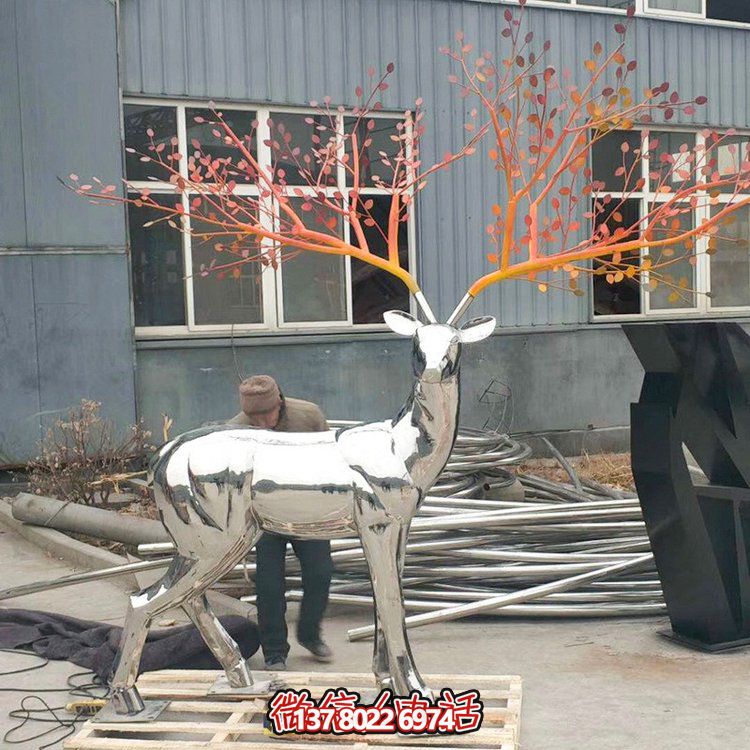 精致不銹鋼鏡面雕塑擺件，為您的園林景觀增添精彩