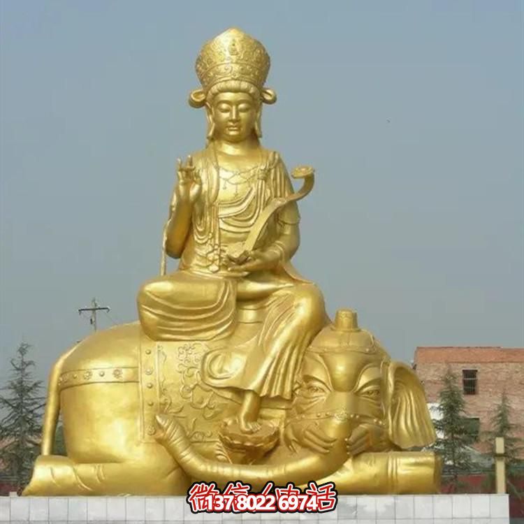 玻璃鋼雕塑文姝普賢，精致烤漆噴金大型景點(diǎn)裝飾