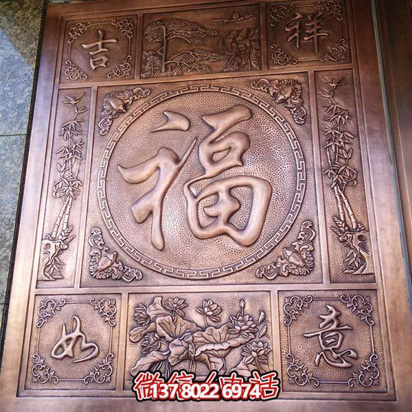 精美銅雕壁畫，打造精致的園林庭院室內(nèi)裝飾