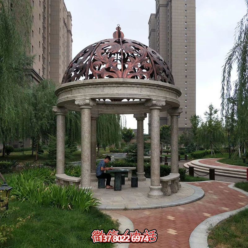 高端歐式鏤空涼亭，打造完美小區(qū)廣場