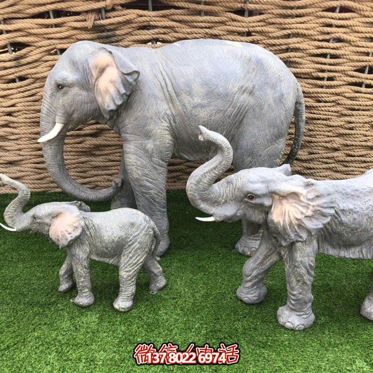 玻璃鋼大象仿真動物雕塑擺件精美無比的藝術(shù)品