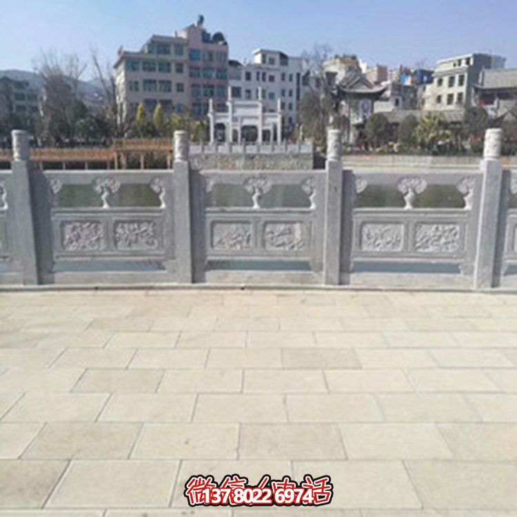 精美大理石雕塑欄桿，裝點(diǎn)戶外園林景觀