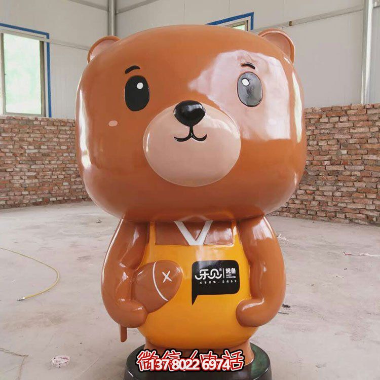 網(wǎng)紅小熊玻璃鋼雕塑，打造完美店鋪裝飾