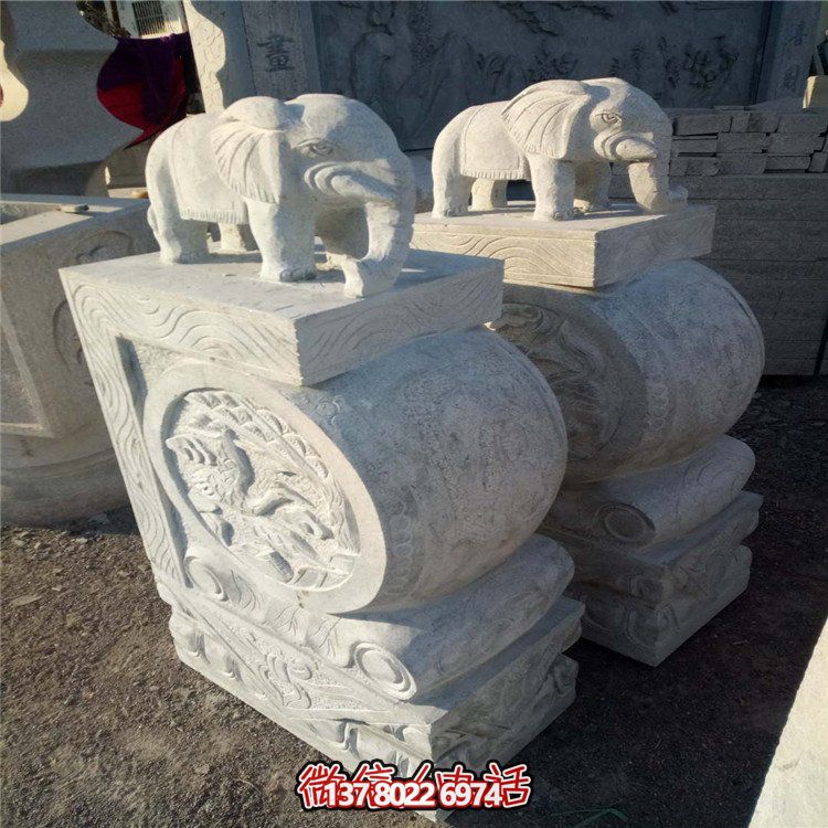 大理石石雕抱鼓，為您的園林庭院門口點(diǎn)綴美觀