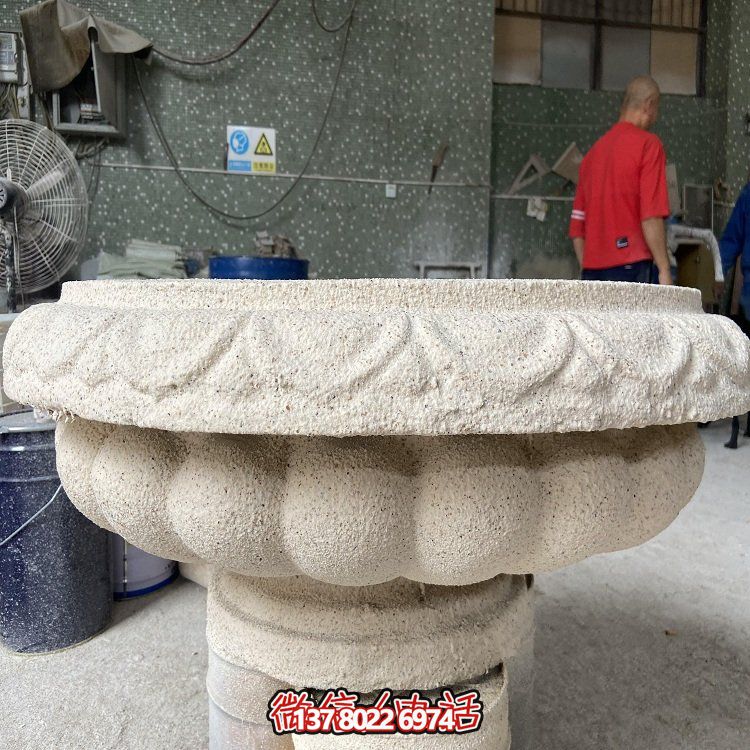 精美石雕園林景觀花盆雕塑，增添戶外活力