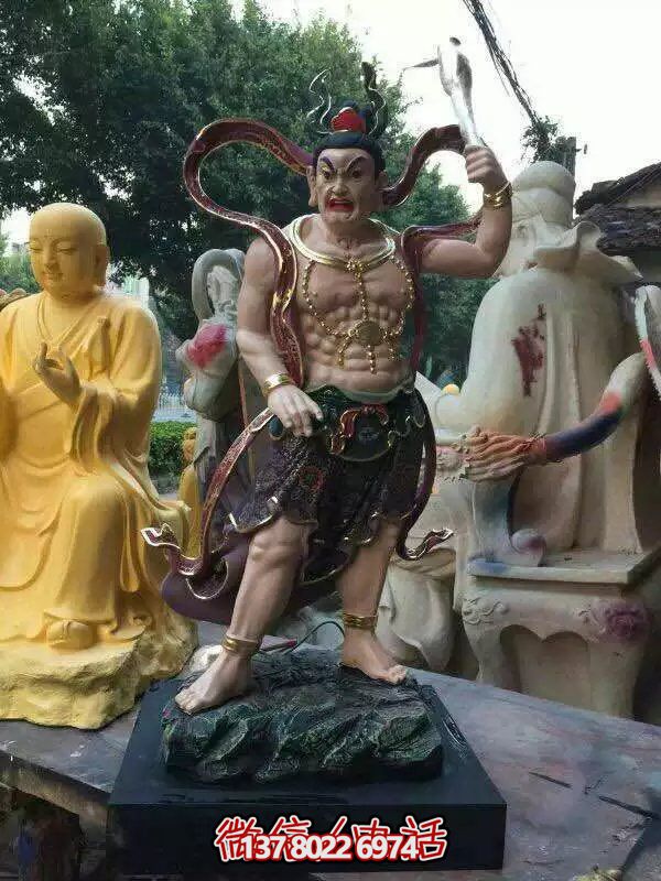玻璃鋼八大金剛雕塑，護(hù)法神圣的守護(hù)