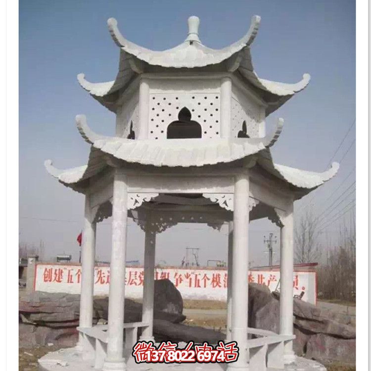 舒適寧?kù)o的大理石涼亭，完美滿足休息需求