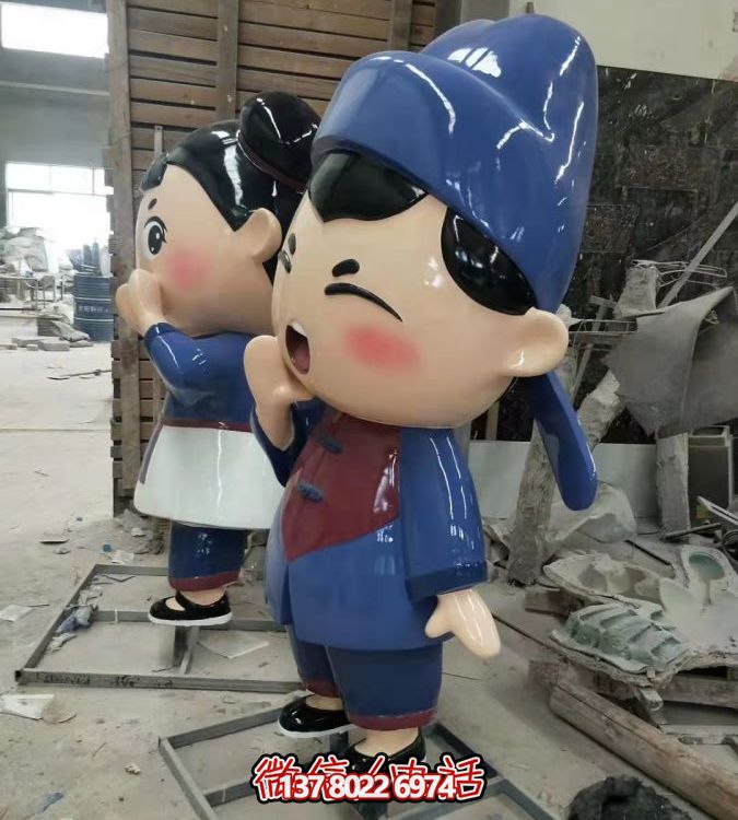 古典風(fēng)格玻璃鋼飯店門口卡通人偶擺件