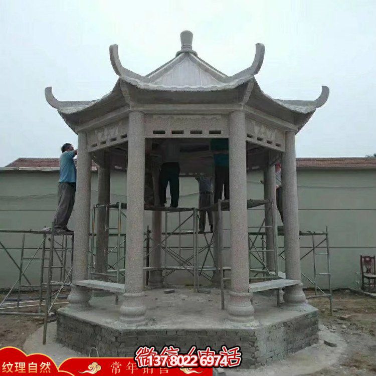 創(chuàng)意涼亭大理石雕塑，為戶外公園帶來(lái)獨(dú)特魅力