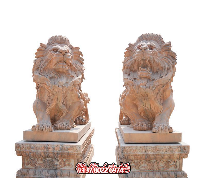 雕塑財神獅子，祈求招財進寶