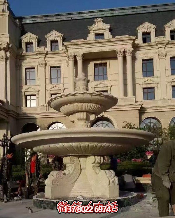 私家晚霞，大理石噴泉雕塑