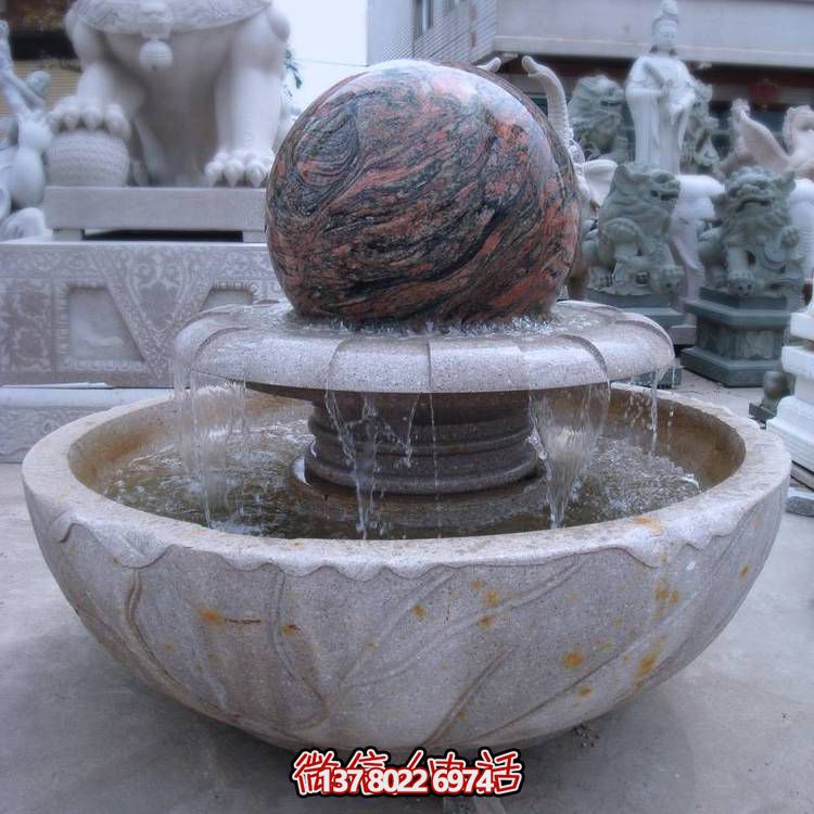 精美大理石石雕戶(hù)外園林景觀(guān)風(fēng)水球雕塑