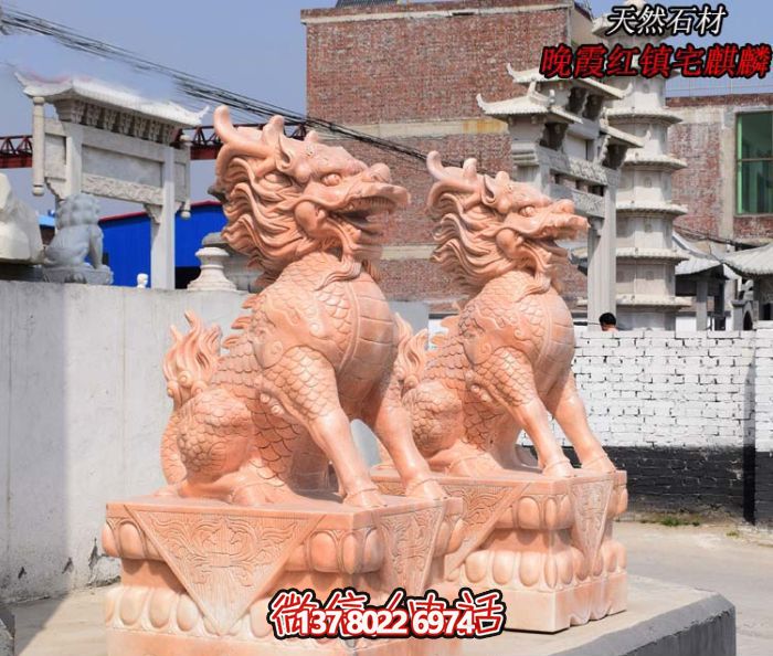 仿古神麒麟石雕，點綴您的庭院門口