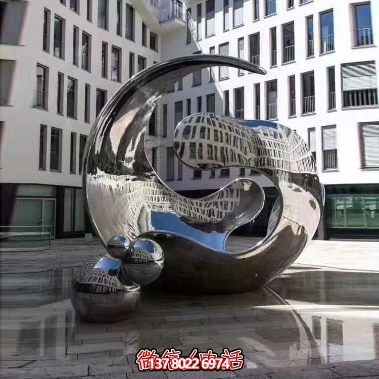 高品質(zhì)不銹鋼大型雕塑，精美戶外園林景觀