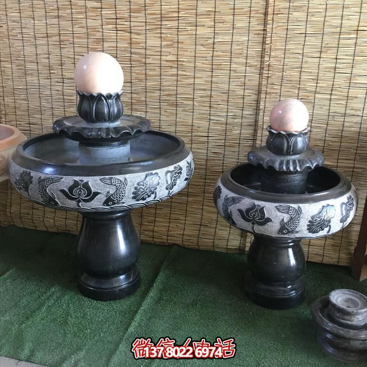 小型黑色大理石風水招財擺件，室內(nèi)辦公家用