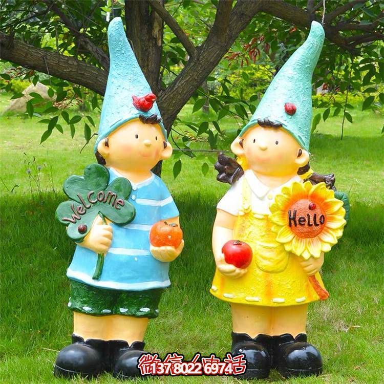 玻璃鋼制娃娃擺件，豐富你的戶外園林裝飾