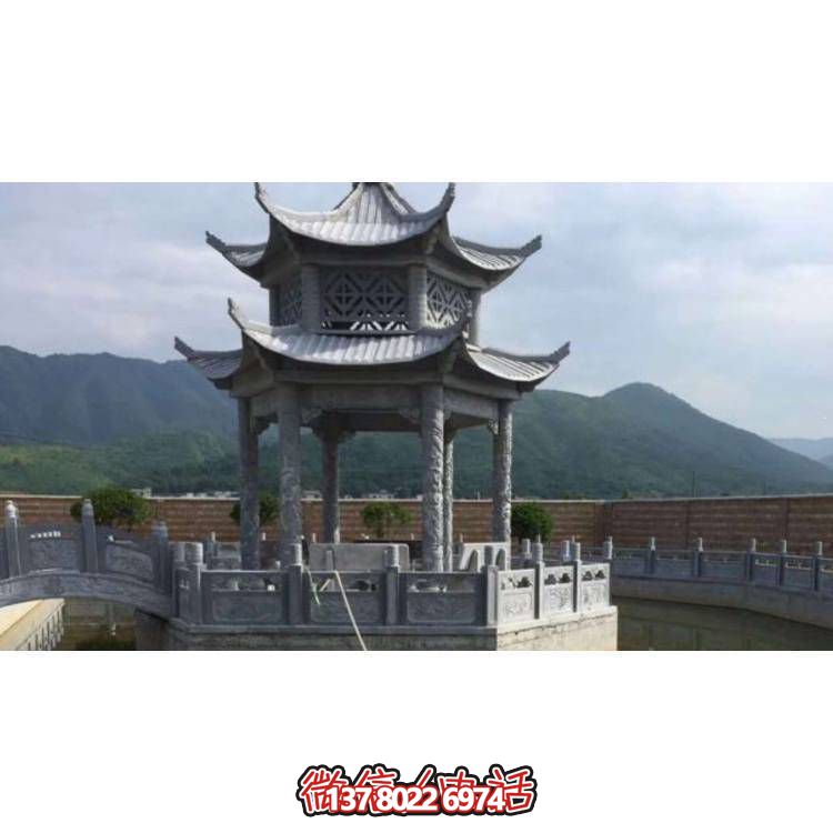 精美大理石雕塑涼亭，把藝術與實用完美結合