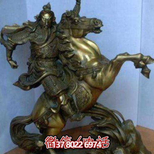 傳統(tǒng)工藝銅雕騎馬人物雕塑，點(diǎn)綴戶外園林