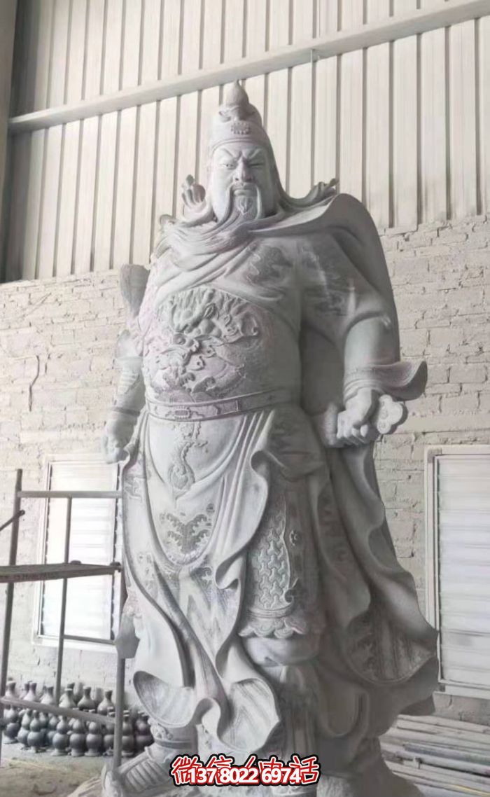 大理石石雕關(guān)公雕塑——引領(lǐng)大型戶外景觀