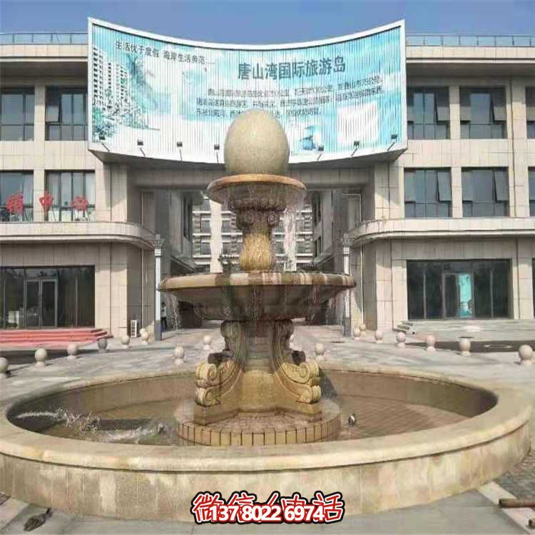 精致石雕噴泉，美化小區(qū)、別墅、大理石環(huán)境