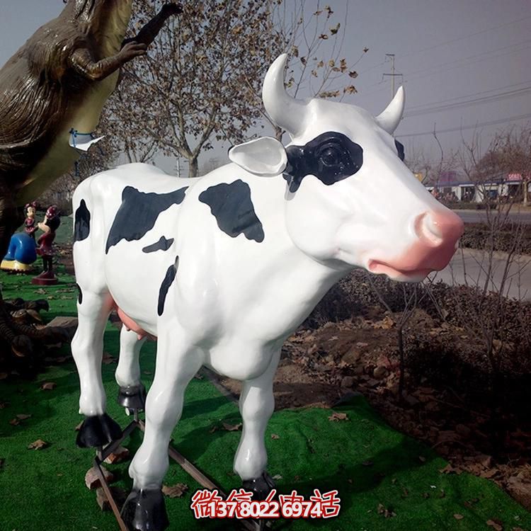 玻璃鋼制仿真奶牛擺件，裝點(diǎn)你的戶外農(nóng)場