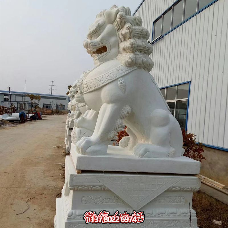 高品質(zhì)石雕麒麟雕塑，點(diǎn)綴企業(yè)公司大門口，增添鎮(zhèn)宅財(cái)運(yùn)