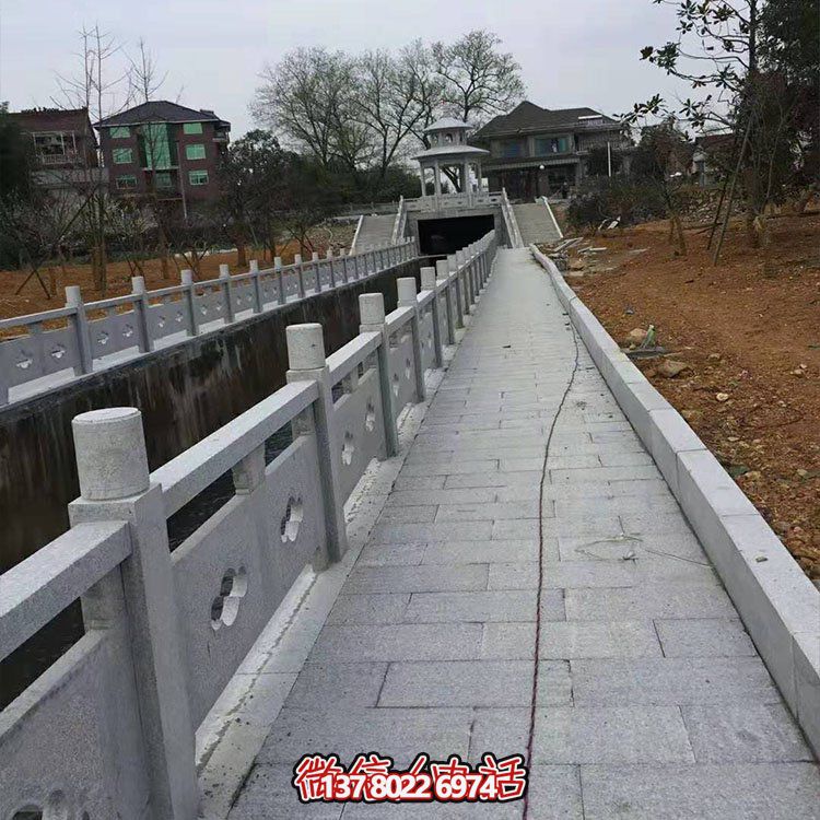 精美大理石護欄雕塑，點綴河道戶外環(huán)境