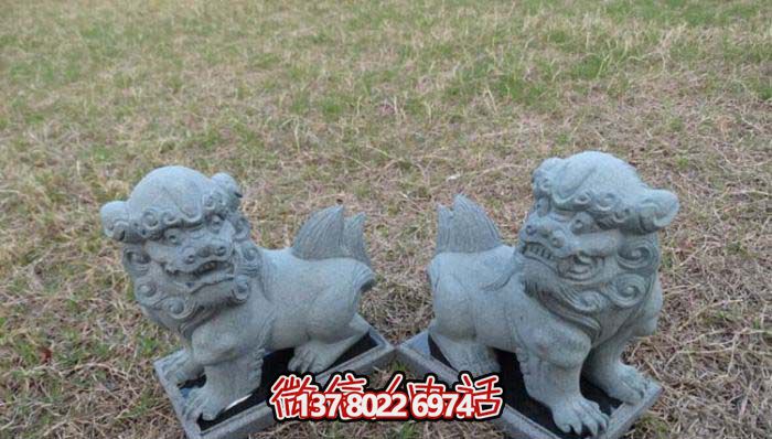 精美創(chuàng)意獅子大理石擺件，為戶外園林景觀增添更多美感