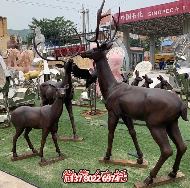 大型仿銅玻璃鋼擺件，非凡園林景觀戶外裝飾