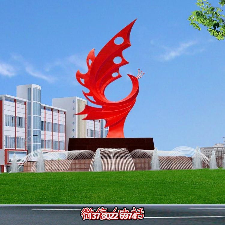 不銹鋼鳳凰標(biāo)志擺件，凸顯企業(yè)形象