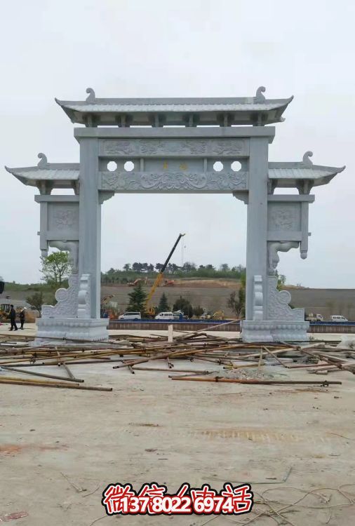 大理石大型牌坊，精美的戶外石雕藝術(shù)品