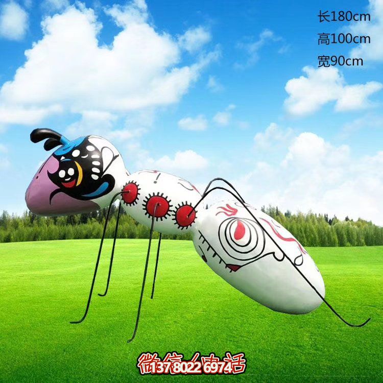 藝術(shù)游樂不銹鋼彩繪螞蟻雕塑戶外大型游樂場(chǎng)